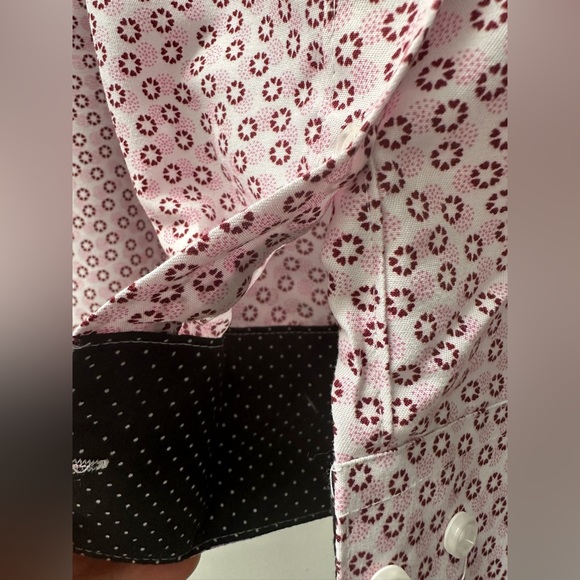 CALABRUM Men's Multicolored Modern-Fit Performance Dress Shirt Size 18-1… - Picture 4 of 10